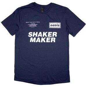 Oasis Unisex Adult Shakermaker Tracklisting T-Shirt / Navy Blue